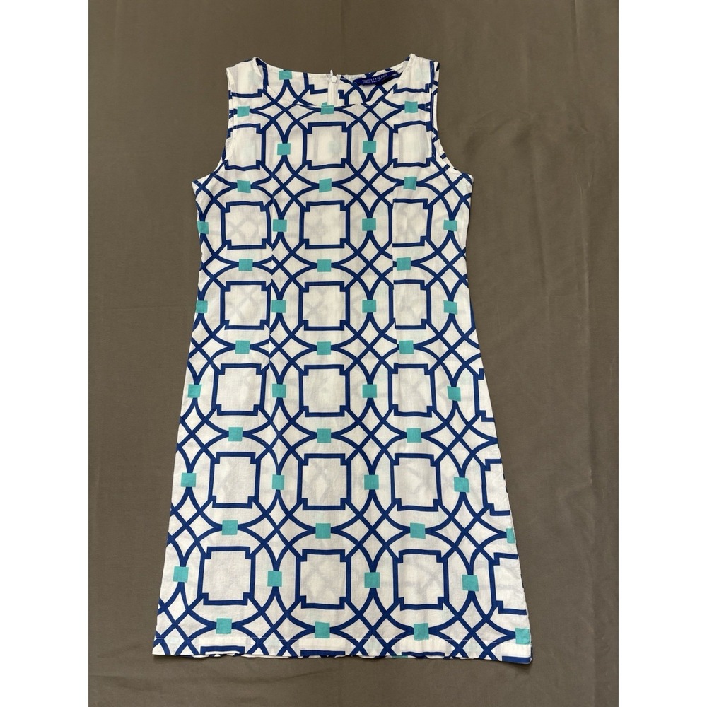 Three Islands Geometric Print Sleeveless Dress
